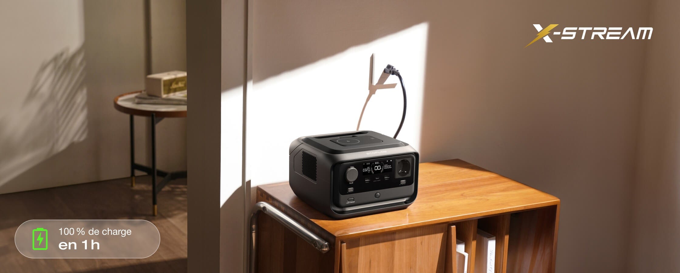4 options de charge, charge sûre de 0 à 100 % en 1 heure