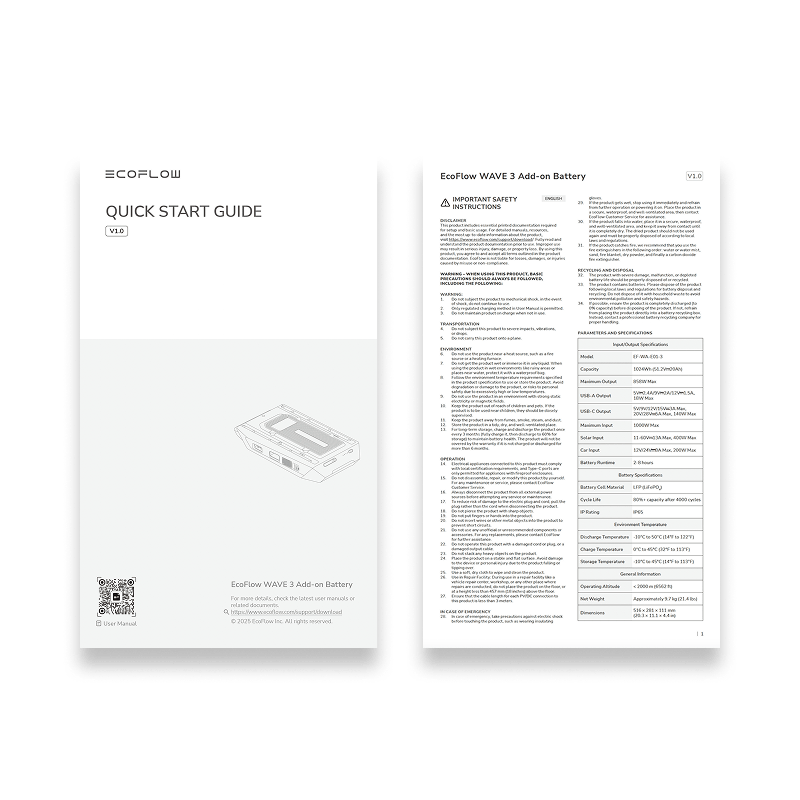 Consignes de sécurité, Guide de démarrage rapide et Carte de garantie