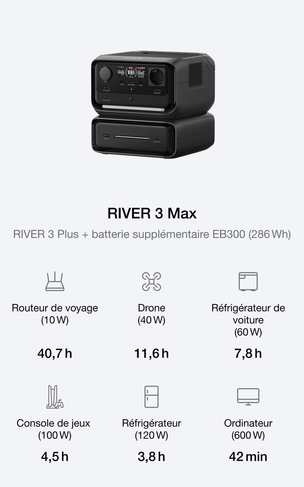 Augmentez la capacité de votre RIVER 3 Plus jusqu'à 858 Wh
