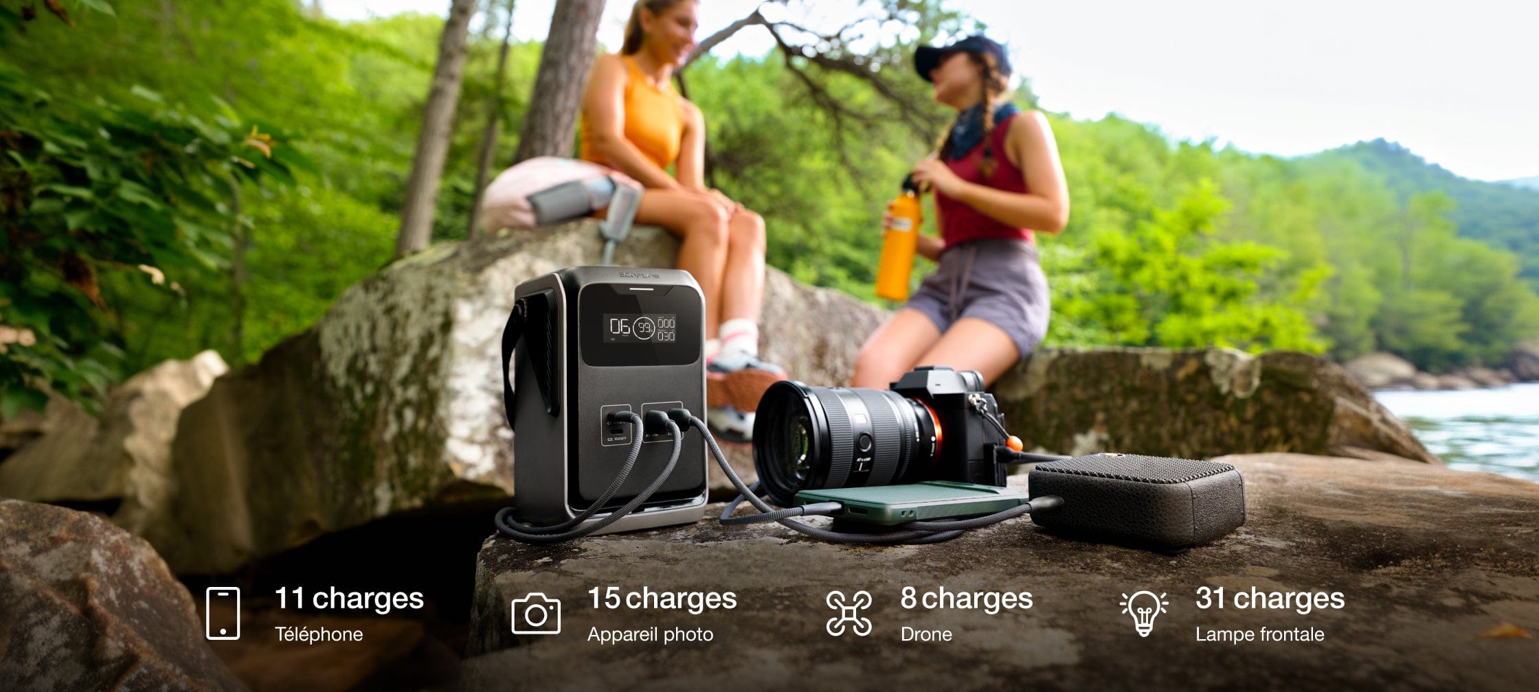 Alimentez tous les scénarios, <br>du camping à la randonnée