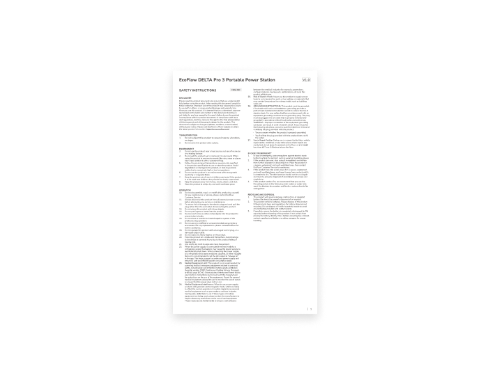 Consignes de sécurité