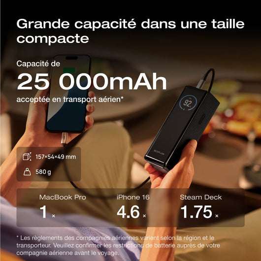 Batterie externe EcoFlow RAPID (25 000 mAh, 170 W)
