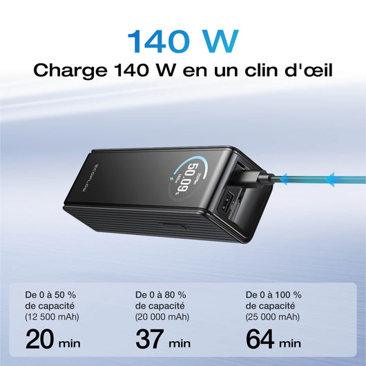 Batterie externe EcoFlow RAPID (25 000 mAh, 170 W)