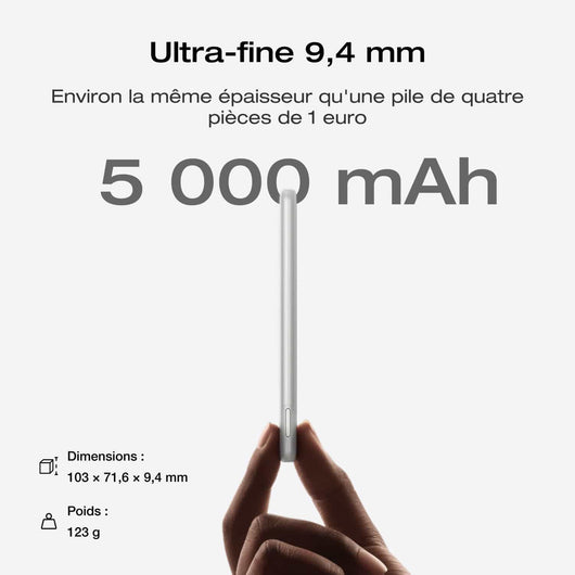 Batterie externe EcoFlow RAPID Mag (5 000 mAh, 7,5 W, charge magnétique)