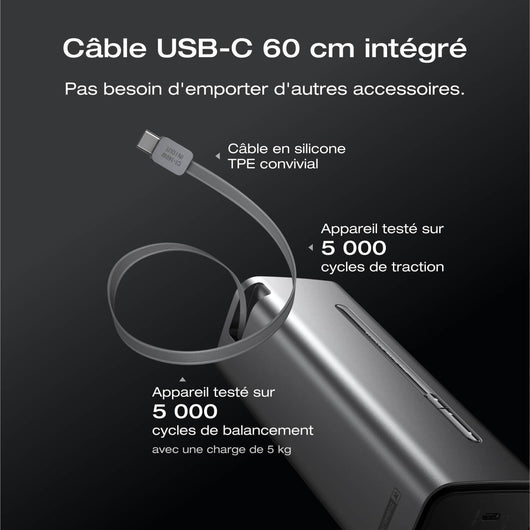 Batterie externe EcoFlow RAPID Pro (27 650 mAh, 300 W, câble intégré 140 W)