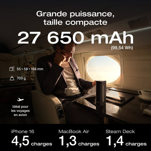 Batterie externe EcoFlow RAPID Pro (27 650 mAh, 300 W, câble intégré 140 W)