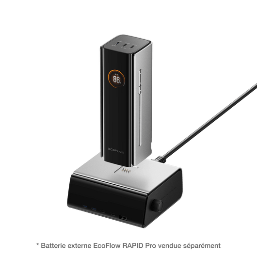 Chargeur de bureau EcoFlow RAPID Pro (320 W, 5 ports, GaN)
