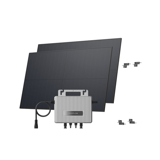 EcoFlow STREAM Adjustable Facade Kit 90° Wall / (900Wp) 2 _ 450W Rigid Solar Panel + STREAM Microinverter / Bracket: Facade