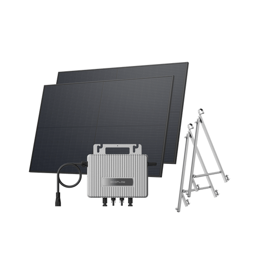 EcoFlow STREAM Balcony Kit Glass Balcony / (900Wp) 2 × 450W Rigid Solar Panel + STREAM Microinverter / Bracket: Semi-enclosed Balcony