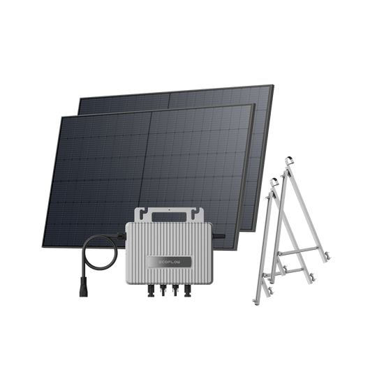 EcoFlow STREAM Balcony Kit Lattice Balcony / (1040Wp) 2 × 520W Rigid Solar Panel + STREAM Microinverter / Bracket: Semi-enclosed Balcony