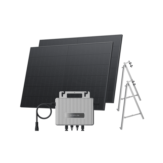 EcoFlow STREAM Balcony Kit Concrete Balcony / (800Wp) 2 × 400W Rigid Solar Panel + STREAM Microinverter / Bracket: Concrete Balcony