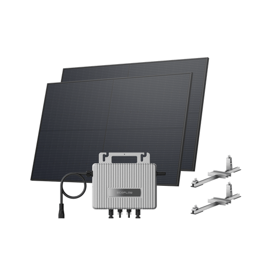 EcoFlow STREAM Roof Kit Flat Roof / (900Wp) 2 _ 450W Rigid Solar Panel + STREAM Microinverter / Bracket: Flat Roof