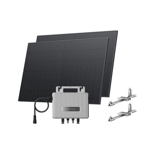 EcoFlow STREAM Roof Kit Flat Roof / (800Wp) 2 _ 400W Rigid Solar Panel + STREAM Microinverter / Bracket: Flat Roof