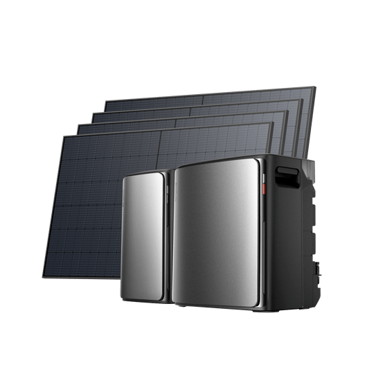 EcoFlow STREAM Ultra X STREAM Ultra X / STREAM AC Pro (avec 1 × câble parallèle GRATUIT) + 4 panneau solaire bifacial de 520 W