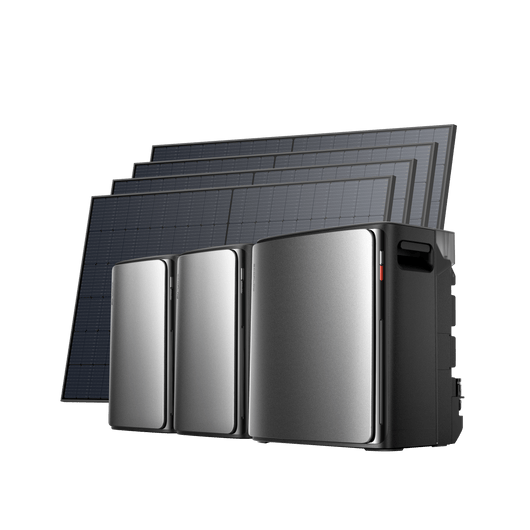 EcoFlow STREAM Ultra X STREAM Ultra X / 2 × STREAM AC Pro (avec 2 × câble parallèle GRATUIT) + 4 panneau solaire bifacial de 520 W