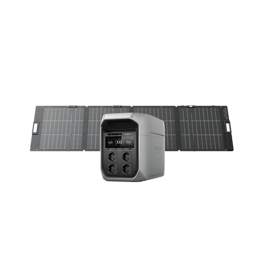 Station électrique portable de la gamme EcoFlow DELTA 3 Max DELTA 3 Max Plus / Panneau solaire portable bifacial NextGen 220 W
