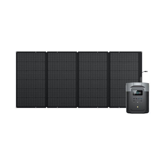 Station électrique portable EcoFlow DELTA 2 Max (reconditionnée) DELTA 2 Max + Panneau solaire portable 400 W (reconditionnée)(Prix de membre)