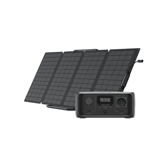 Station électrique portable EcoFlow RIVER 3 RIVER 3 + Panneau solaire portable EcoFlow 110 W