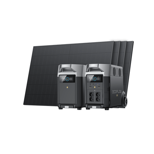EcoFlow DELTA Pro + Panneaux solaires rigides 400 W 4 / Avec batterie supplémentaire