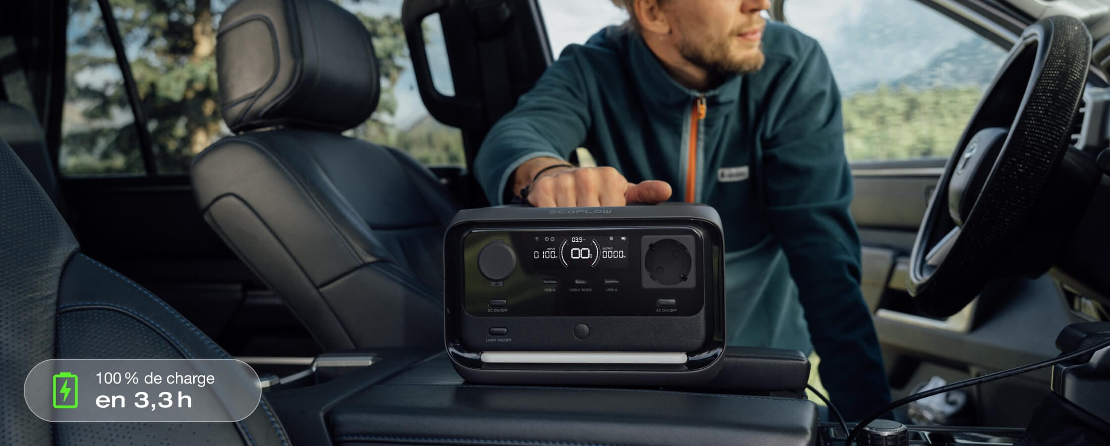 4 options de charge, charge sûre de 0 à 100 % en 1 heure