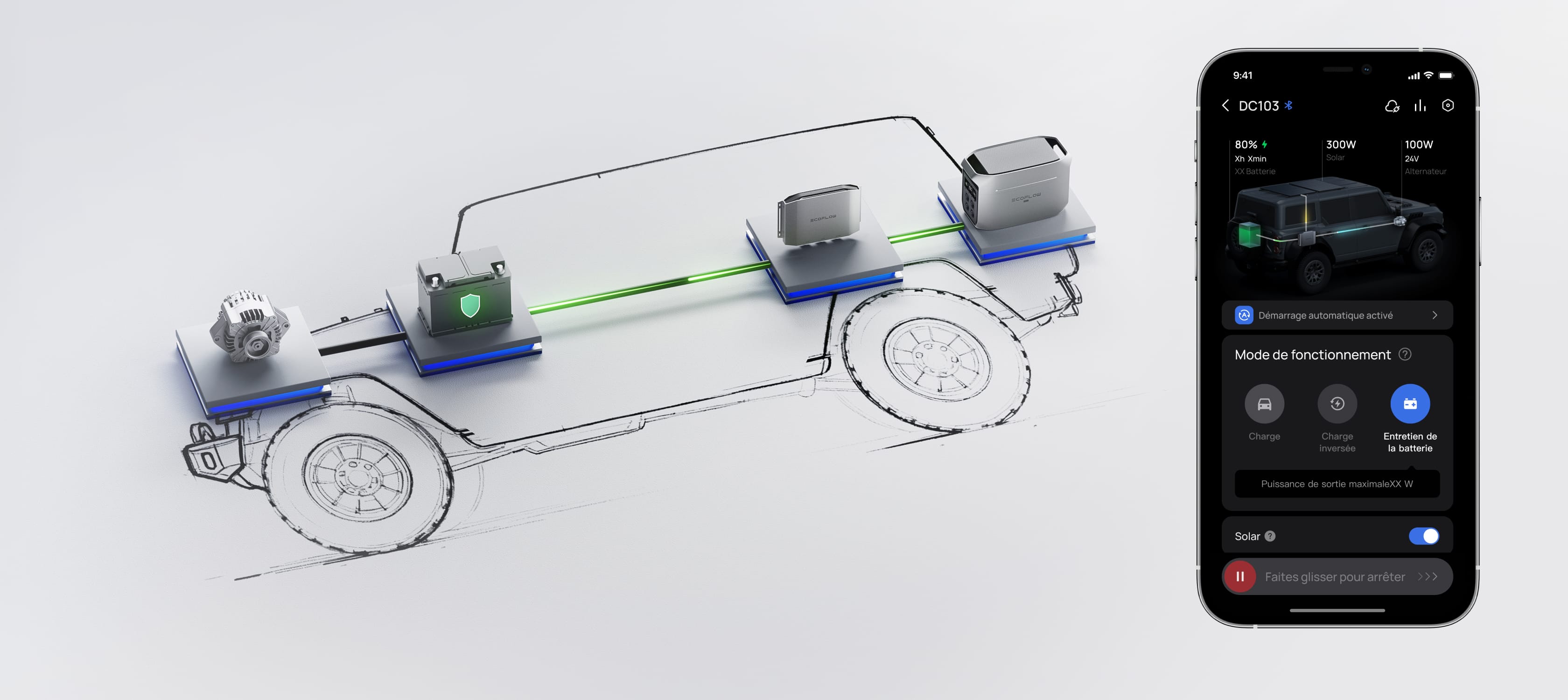 Recharge inversée pour la protection de la batterie du véhicule