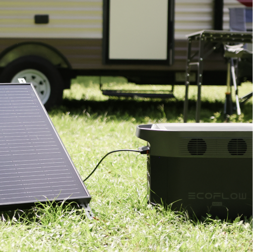 Ecoflow 50022004 Panneau solaire portable avec boîtier, 110 w, gris/noir