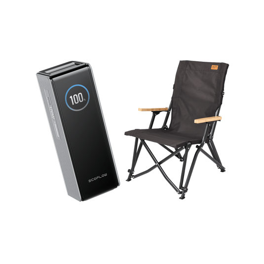 Batterie externe (25 000 mAh) EcoFlow RAPID et chaise de camping pliable