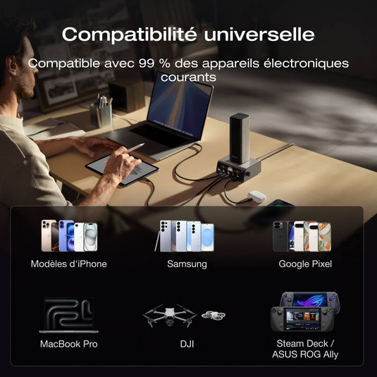 Batterie externe EcoFlow RAPID Pro (27 650 mAh, 300 W, câble intégré 140 W)