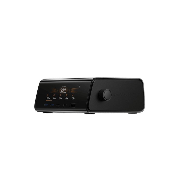 Chargeur de bureau EcoFlow RAPID Pro (320 W, 5 ports, GaN)