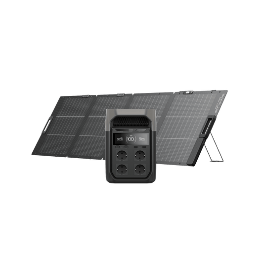 EcoFlow DELTA 3 Series Portable Power Station DELTA 3 / Panneau solaire bifacial 220 W
