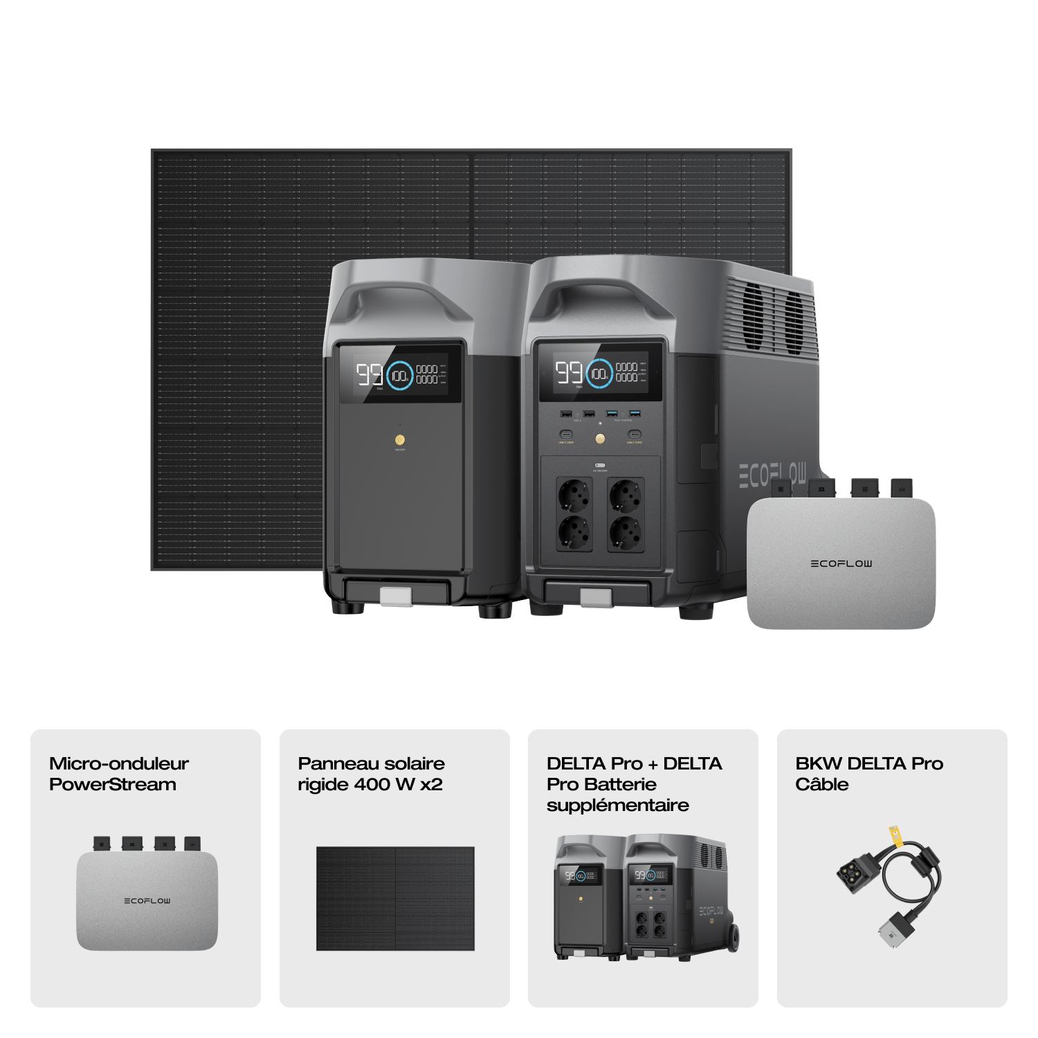 EcoFlow DELTA Pro Générateur solaire (Rigide PV400W)