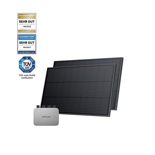 EcoFlow PowerStream Kit solaire pour balcon 600W/800W pour le Balkon des Maisons