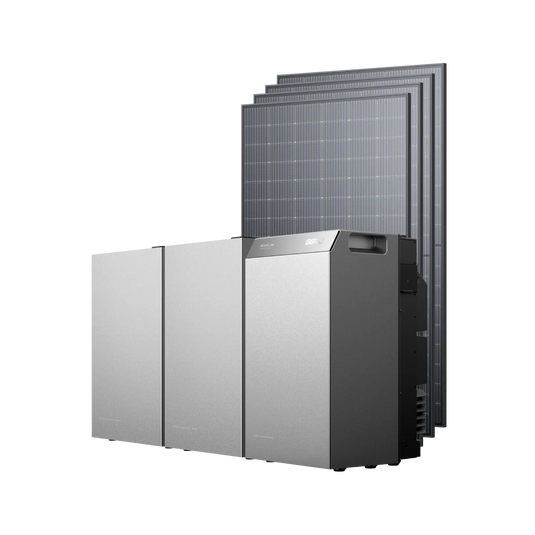 EcoFlow STREAM 5000 STREAM 5000 + 2 × batteries d’extension 5000 + 8 × panneaux solaires rigides de 500 W