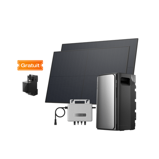EcoFlow STREAM AC Pro STREAM AC Pro / 2 panneaux solaires rigides 450 W + Micro-onduleur STREAM