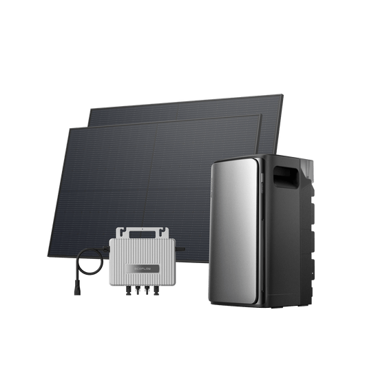 EcoFlow STREAM AC Pro/AC STREAM AC / 2 panneaux solaires rigides 450 W + Micro-onduleur STREAM