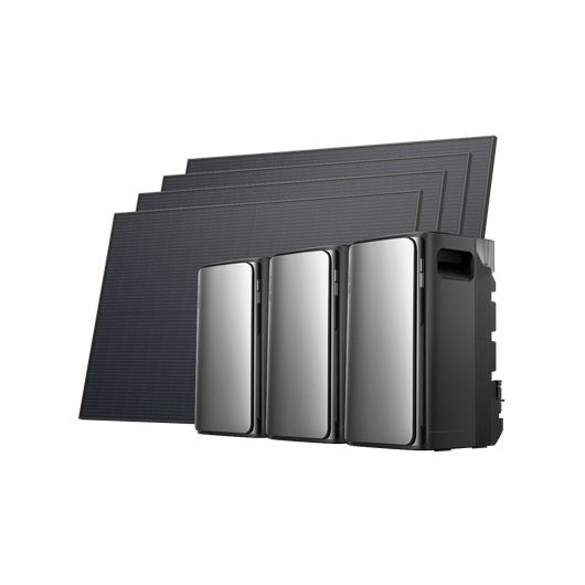 EcoFlow STREAM Ultra/Pro Kit Solaire avec Batterie STREAM Ultra / STREAM Max × 2 + 4 panneaux solaires rigides 450 W