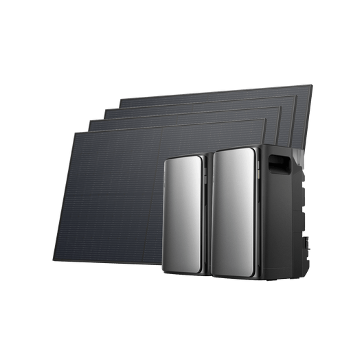 EcoFlow STREAM Ultra/Pro Kit Solaire avec Batterie STREAM Ultra / STREAM Max + 4 panneaux solaires rigides 450 W