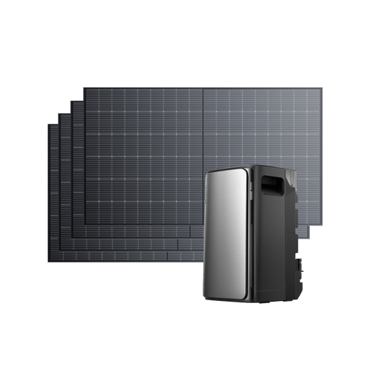 EcoFlow STREAM Ultra/Pro Kit Solaire avec Batterie STREAM Ultra / 4 panneaux solaires rigides 500 W