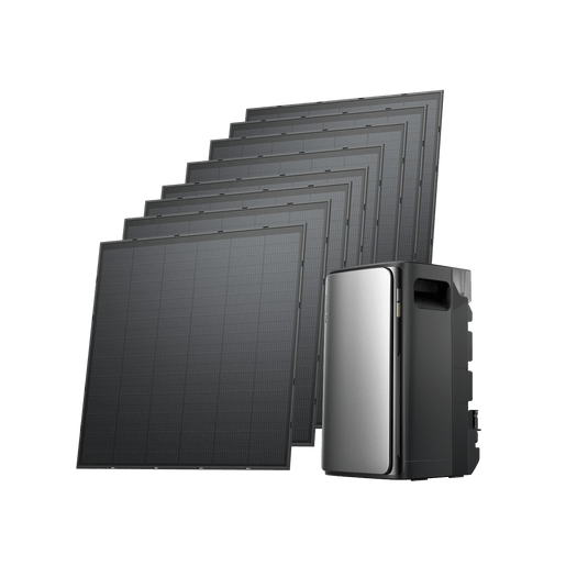 EcoFlow STREAM Ultra/Pro Kit Solaire avec Batterie STREAM Ultra / 8 panneaux solaires rigides 250 W
