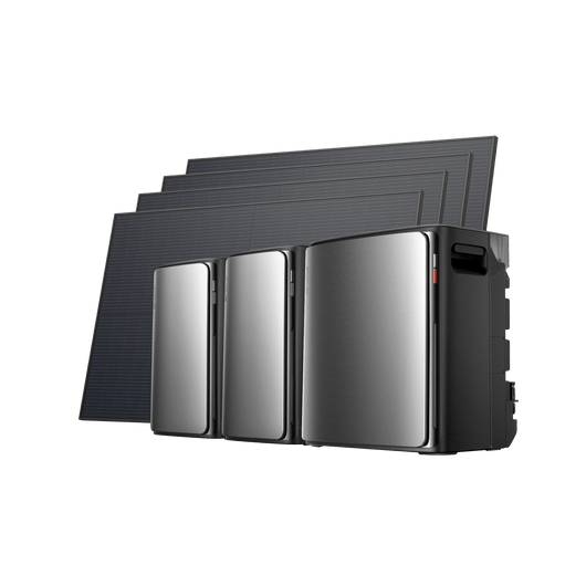 EcoFlow STREAM Ultra X Kit Solaire avec Batterie STREAM Ultra X / 2 × STREAM Max + 4  panneaux solaires rigides de 450 W