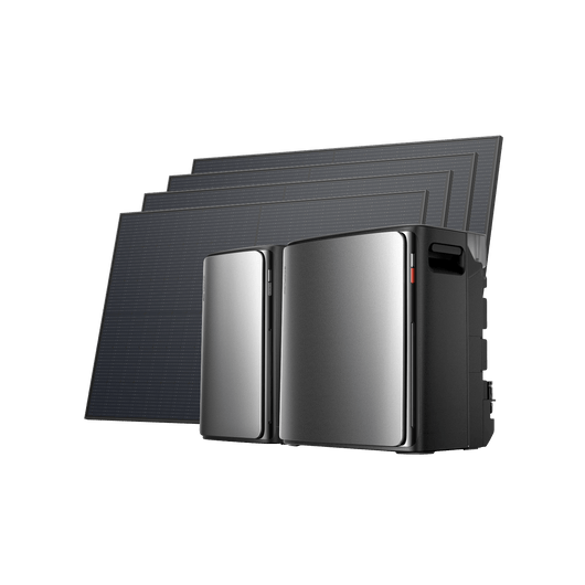 EcoFlow STREAM Ultra X Kit Solaire avec Batterie STREAM Ultra X / STREAM Max + 4  panneaux solaires rigides de 450 W