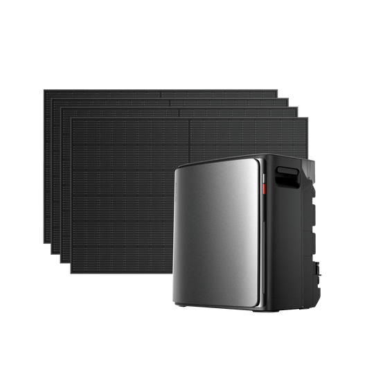 EcoFlow STREAM Ultra X Kit Solaire avec Batterie STREAM Ultra X / 4  panneaux solaires rigides de 400W