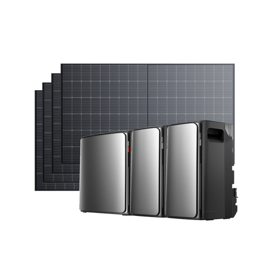 EcoFlow STREAM Ultra X Kit Solaire avec Batterie STREAM Ultra X / 2 × STREAM Pro + 4  panneaux solaires rigides de 500 W