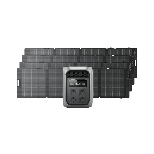 Générateur solaire de la gamme EcoFlow DELTA 3 Max (PV 220W) DELTA 3 Max Plus / 4 Panneau solaire portable bifacial NextGen 220 W