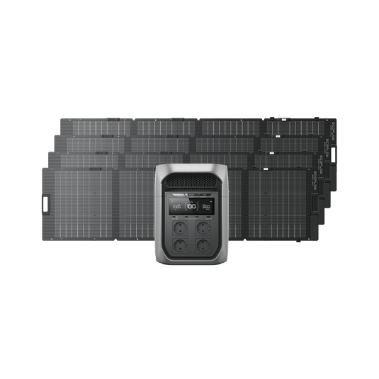 Générateur solaire de la gamme EcoFlow DELTA 3 Max (PV 220W) DELTA 3 Max Plus / 4 Panneau solaire portable bifacial NextGen 220 W
