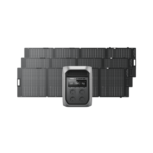 Générateur solaire de la gamme EcoFlow DELTA 3 Max (PV 220W) DELTA 3 Max Plus / 3 Panneau solaire portable bifacial NextGen 220 W