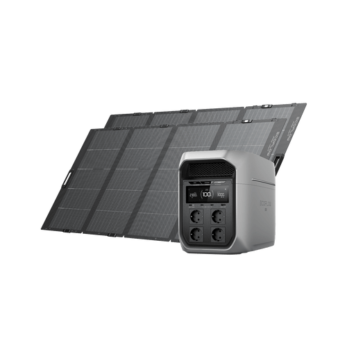 JustNow Station d'alimentation portable 240 W/240 Wh avec panneau solaire pliable de 60 W LiFePo4 - Stockage d'énergie mobile - Générateur solaire