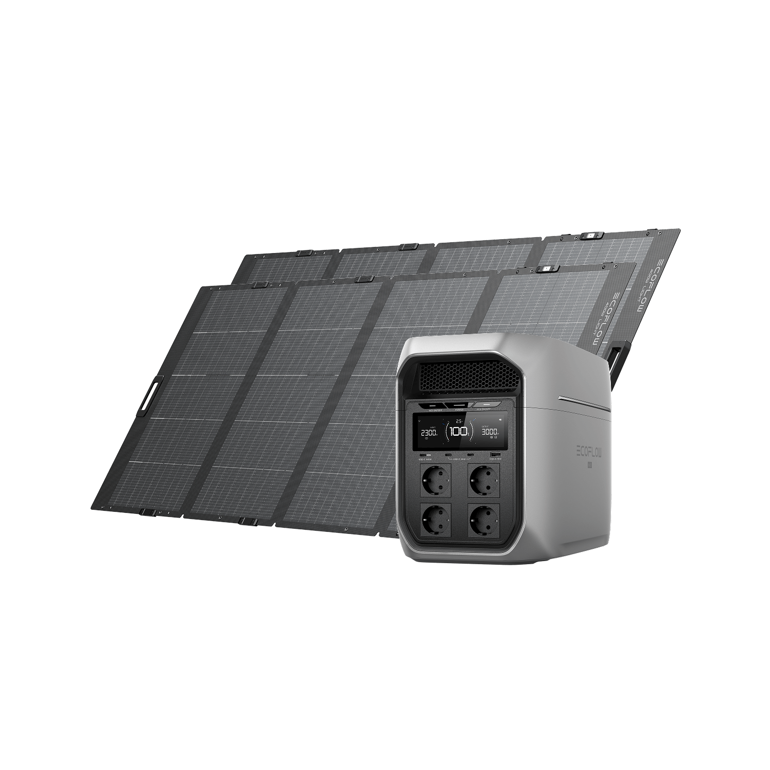 Générateur solaire de la gamme EcoFlow DELTA 3 Max (PV 400W) DELTA 3 Max Plus / 2 Panneau solaire portable léger 400 W