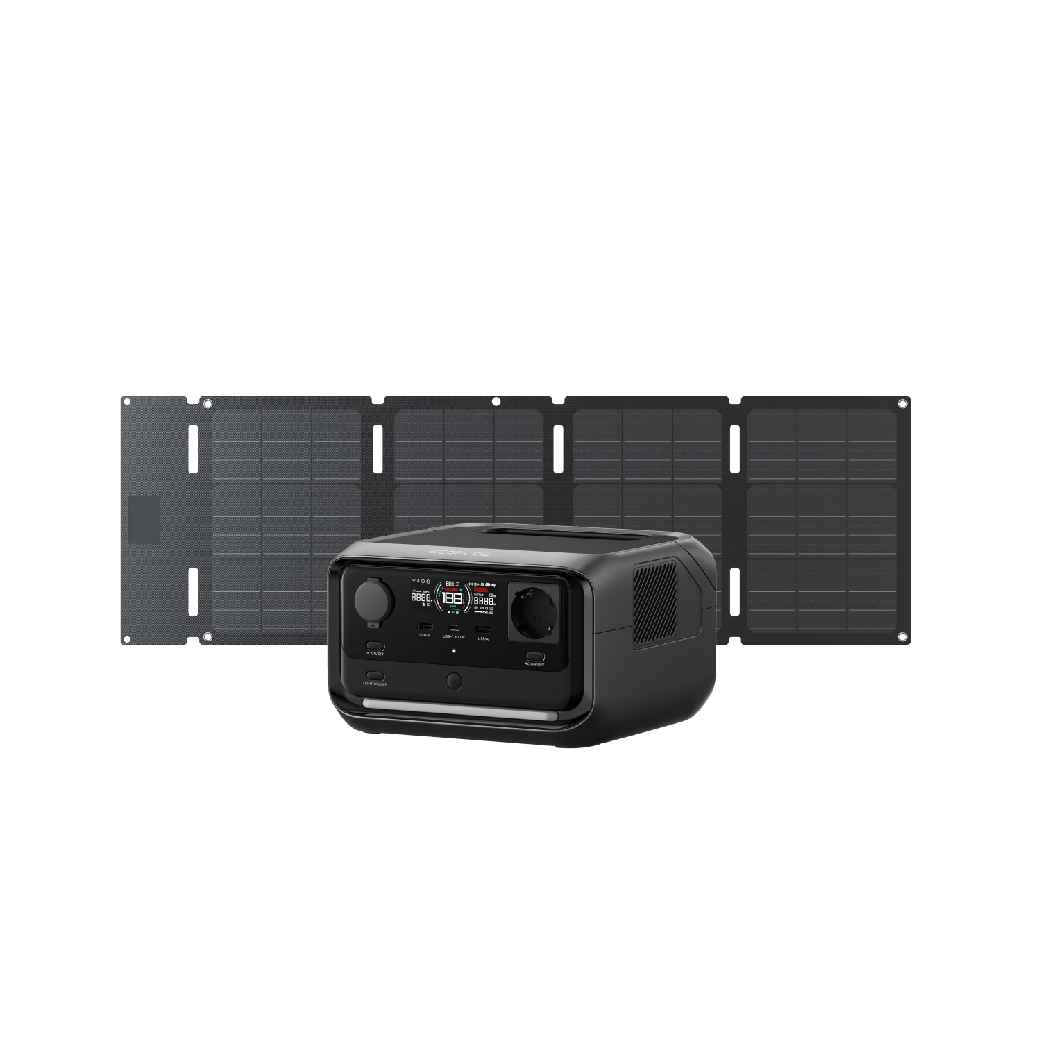 Générateur solaire EcoFlow RIVER 3 Plus (PV 60 W) RIVER 3 Plus / Panneau solaire portable EcoFlow 45 W (USB-C)