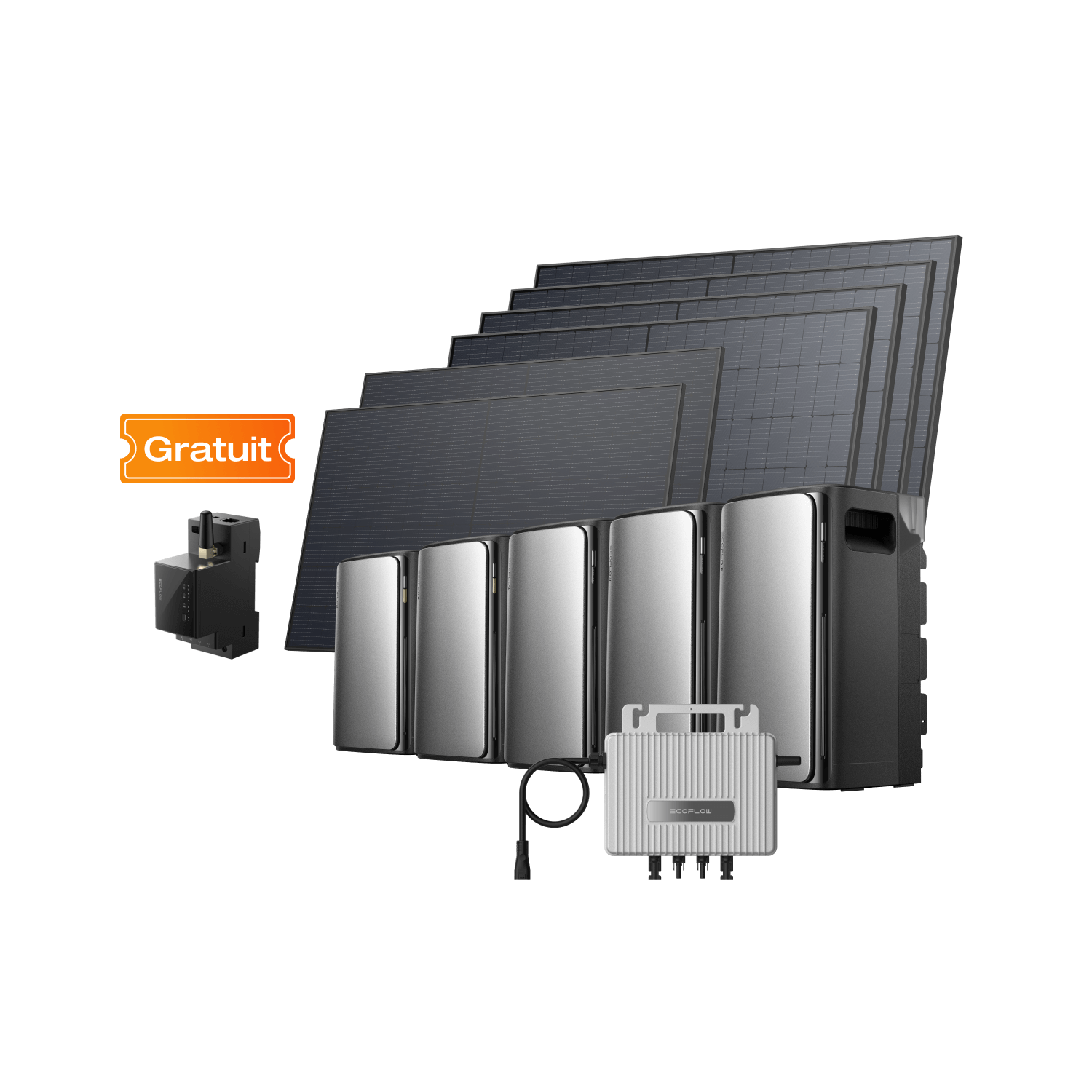 Kit premium EcoFlow (1,92 kWh x 5) STREAM (2 980 Wc)